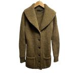 ラルフローレン RALPH LAUREN ショールカラー ニットカーディガン Mサイズ ジャケット セーター キャメルブラウン レディース