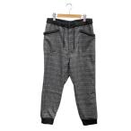  freak s магазин FREAKS STORE твид легкий брюки низ толстый в клетку шнур диафрагмирования серый L мужской 