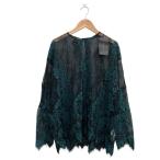 ザラウーマン ZARA WOMAN タグ付き 総レース ブラウス トップス 花模様 フリンジ ブラック グリーン XS レディース