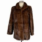 ミンク コート 毛皮 リアルファー MINK ブラウン 9 M相当 レディース