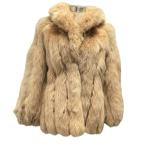 ショッピング毛皮 PARION カラーフォックスファー FOX 毛皮 コート リアルファー ライトブラウン 9号 M相当 レディース レディース