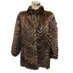 CERCRE ミンク MINK 毛皮 コート リアルファー 茶 ブラウン 11号 L相当 レディース レディース