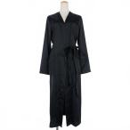 ショッピングマルジェラ 未使用品 エムエムシックス メゾンマルジェラ MM6 Maison Margiela 22AW サテン ガウンコート ベルト 36 ブラック 黒 S62AH0032