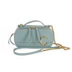 クロエ CHLOE クロエシー ミニバニティバッグ チェーン ショルダーバッグ ブルー レディース