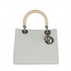 クリスチャンディオール Christian Dior 98年製 Lady Dior 2WAYショルダー ハンド キャンバスバッグ F ミント CAJ44551 レディース