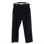 ショッピングギャルソン ブラックコムデギャルソン BLACK COMME des GARCONS 17AW スタッズ ストレートパンツ スラックス S 黒 ブラック 1T-P019