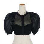 ショッピングパフスリーブ フェティコ FETICO パフスリーブ ニット トップス 半袖 PUFF SLEEVE KNIT TOP サイズ2 ブラック 黒 FTC242-0709 レディース