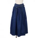 ショッピングJACOBS マークジェイコブス MARC JACOBS デニム ミディ丈 スカート フレア 4 インディゴ ブルー 青 レディース