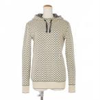 セリーヌ CELINE フィービー期 トリオンフ刺繍 ニットパーカー マカダム 総柄 XS アイボリー レディース