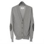 ショッピングマルジェラ メゾンマルジェラ Maison Margiela エルボーパッチ カーディガン 長袖 Vネック XS 灰 グレー S51HA0932 S16631 国内正規 レディース