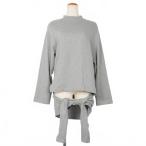 バレンシアガ BALENCIAGA 変形 カットソー チュニック Tシャツ 長袖 S グレー 457622 レディース