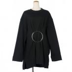 ショッピングチュニック ドリスヴァンノッテン DRIES VAN NOTEN HARRIS 3612 W.K.DRESS 21AW リング付き タック スウェット チュニック S 黒 ブラック レディース