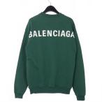 バレンシアガ BALENCIAGA バックロゴ プリント スウェット トレーナー XS 緑 グリーン 578132 THV79 メンズ レディース