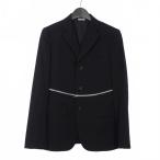 コムデギャルソンオムドゥ COMME des GARCONS HOMME DEUX テーラードジャケット ジップ XSサイズ ブラック 黒 DD-J031 メンズ