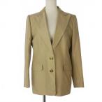 ドリスヴァンノッテン DRIES VAN NOTEN テーラードジャケット ブレザー ピークドラペル コットン サイズ38 ベージュ レディース