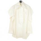 ヨウジヤマモトプールオム YOHJI YAMAMOTO POUR HOMME 98SS ケープシャツ コットン ビッグカラー Mサイズ ホワイト 白 HJ-B21-017 メンズ