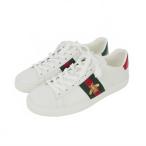 グッチ GUCCI エース エンブロイダリー付き スニーカー ビー刺繍 蜂 38 白 ホワイト 431942 レディース