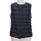 ショッピング無印 無印良品 良品計画 ダウンベスト フェザー混 ポケット Sサイズ ブラック k2400 1027 レディース