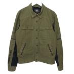 ショッピングハーレーダビッドソン ハーレーダビッドソン HARLEY DAVIDSON GENUINE MOTORCLOTHES 長袖 コットンキャンバスジャケット ロゴ Sサイズ カーキ ブラック E12150625