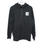  The North Face THE NORTH FACE длинный рукав Zip выше f-ti Parker квадратное Logo рукав принт Logo L размер черный E0304022628 0701