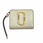 マークジェイコブス ザ スナップショット ミニ コンパクトウォレット 二つ折り財布 小銭入れ グレー系 ベージュ M0014282 088