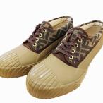 フェンディ FENDI × ムーンスター MOONSTAR コラボ スニーカー シューズ ズッカ FFロゴ キャンバス ラバー 9NHD US 6 23.0cm 茶 ブラウン