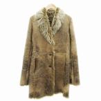  Van kve-ruVENT COUVERT мутоновое пальто жакет мех средний половина длина 2 чай Brown /AE женский 