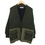 ショッピングzara ザラ ZARA カーディガン オーバーサイズ ローゲージ S 緑 グリーン 紺 ネイビー 6873/137/505 ■YHS5 メンズ
