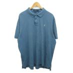  Polo Ralph Lauren POLO RALPH LAUREN б/у одежда рубашка-поло короткий рукав po колено вышивка XXL синий голубой #MET2 мужской 