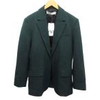 未使用品 ザラ ZARA タグ付 テーラードジャケット ブレザー ストレッチ 総裏 M 緑 グリーン 系 ■MET2 1021 メンズ
