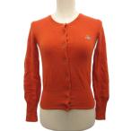 ヴィヴィアンウエストウッドレッドレーベル Vivienne Westwood RED LABEL カーディガン ニット セーター ロゴ刺繍 オレンジ S レディース