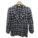  Leilian Leilian tailored jacket одиночный 2B проверка лен linen9 темно-синий темно-синий белый белый #YHS15 женский 
