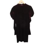 ショッピングhalo ブラックヘイロー BLACK HALO ワンピース ベロア ロング 長袖 赤 ワインレッド 2 約M レディース