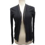 未使用品 プラダ PRADA タグ付き カシミヤ×シルク カーディガン ニット レース 黒 ブラック 42 ■IBO91