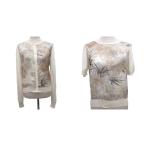 サルヴァトーレフェラガモ シルクアンサンブルニット カーディガン 長袖 セーター 半袖 総柄 絹 シルク100% ■IBO91 レディース