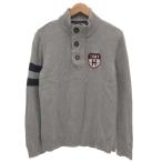  Tommy Hilfiger TOMMY HILFIGER вязаный свитер S серый длинный рукав кнопка ne Klein дизайн /ML #IBO91 мужской 
