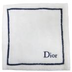  не использовался товар Christian Dior Christian Diorwoshu Cross полотенце для рук носовой платок Logo белый белый темно-синий темно-синий женский 
