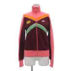  Adidas adidas десять тысяч национальный флаг бирка спортивная куртка S темно-красный розовый Zip выше Logo /SX женский 