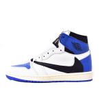 未使用品 ナイキ NIKE TRAVIS SCOTT × FRAGMENT × NIKE AIR JORDAN 1 HIGH MILITARY BLUEスニーカー US8.5 青 ブルー DH3227-105