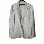 ポールスミス PAUL SMITH テーラードジャケット 麻 リネン 灰 グレー XL メンズ