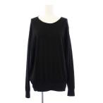 ショッピングエルメス エルメス HERMES ニット セーター 長袖 バックリボン 38 ブラック /KH ■KH レディース