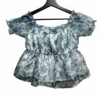 Dazy цветочный принт chu-ru off shoru Layered блуза S голубой женский 