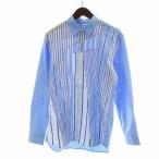 コムデギャルソンシャツ COMME des GARCONS SHIRT 20SS パッチワーク シャツ ストライプ 総柄 長袖 S 青 ブルー S28057 ■GY18 /MQ メンズ