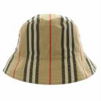 バーバリー BURBERRY バケットハット リバーシブル 帽子 ノバチェック ベージュ 黒 ブラック /MW ■GY19 メンズ レディース