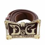 ドルチェ&ガッバーナ ドルガバ DOLCE&GABBANA ベルト バックル ゴールド金具 レザー 赤 レッド /MW ■GY19 メンズ