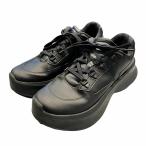 サロモン Salomon ×コム デ ギャルソン Comme des Garcons レザープラットフォームシューズ 25 黒 ブラック SR811 メンズ