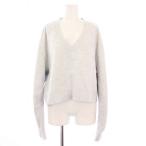 ショッピングMIUMIU ミュウミュウ miumiu スウェット トレーナー 長袖 ロゴ クロップド M グレー MJL953 /KH レディース