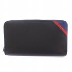 プラダ PRADA サフィアーノストライプ ドキュメントケース ラウンドファスナー レザー ロゴ 黒 ブラック 2ML188 /BB