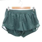  Lulu лимон lululemon йога шорты легкий Logo 10Reg зеленый зеленый /GV женский 