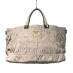 ショッピングPRADA プラダ PRADA ハンドバッグ ショルダー 2WAY スナップボタン開閉 ベージュ  レディース